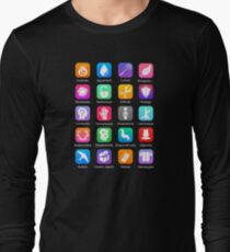 Potter Spell Icons Long Sleeve T-Shirt