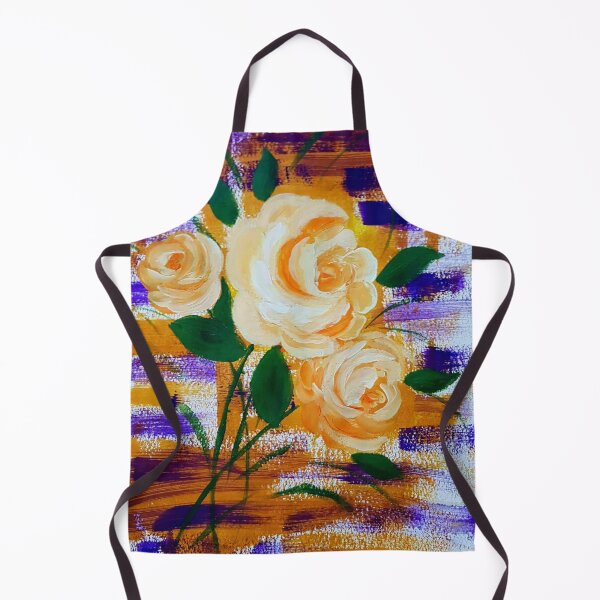 Item preview, Yellow Orange Roses Artwork Acrylic Painting designed and sold by Wildzhinga.