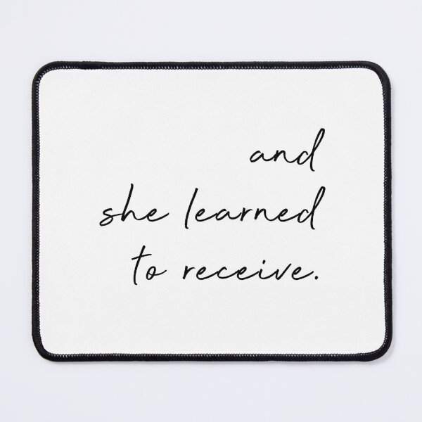 Item preview, And she learned to receive  designed and sold by The Art of the  Pause.