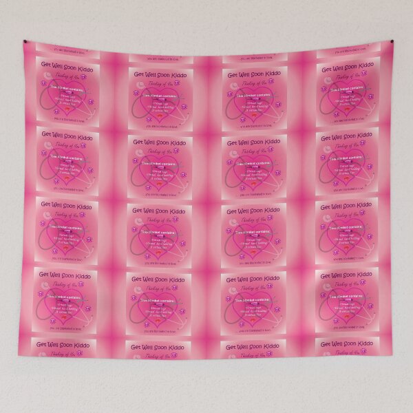 Item preview, Get Well soon Kiddo Pink Throw Blanket designed and sold by seamless95.