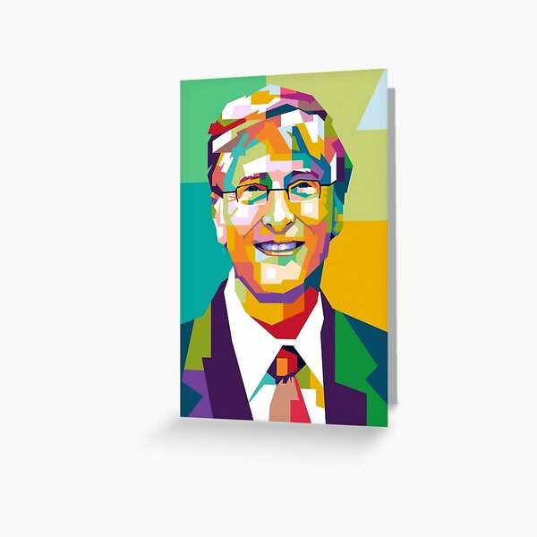 Art Bill Gates Greeting Card