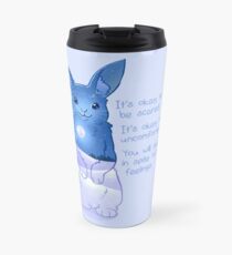 "Es ist okay, Angst zu haben" Night Snow Rabbit Thermosbecher