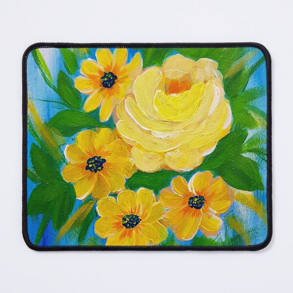Item preview, Yellow Roses Artwork Acrylic Painting designed and sold by Wildzhinga.