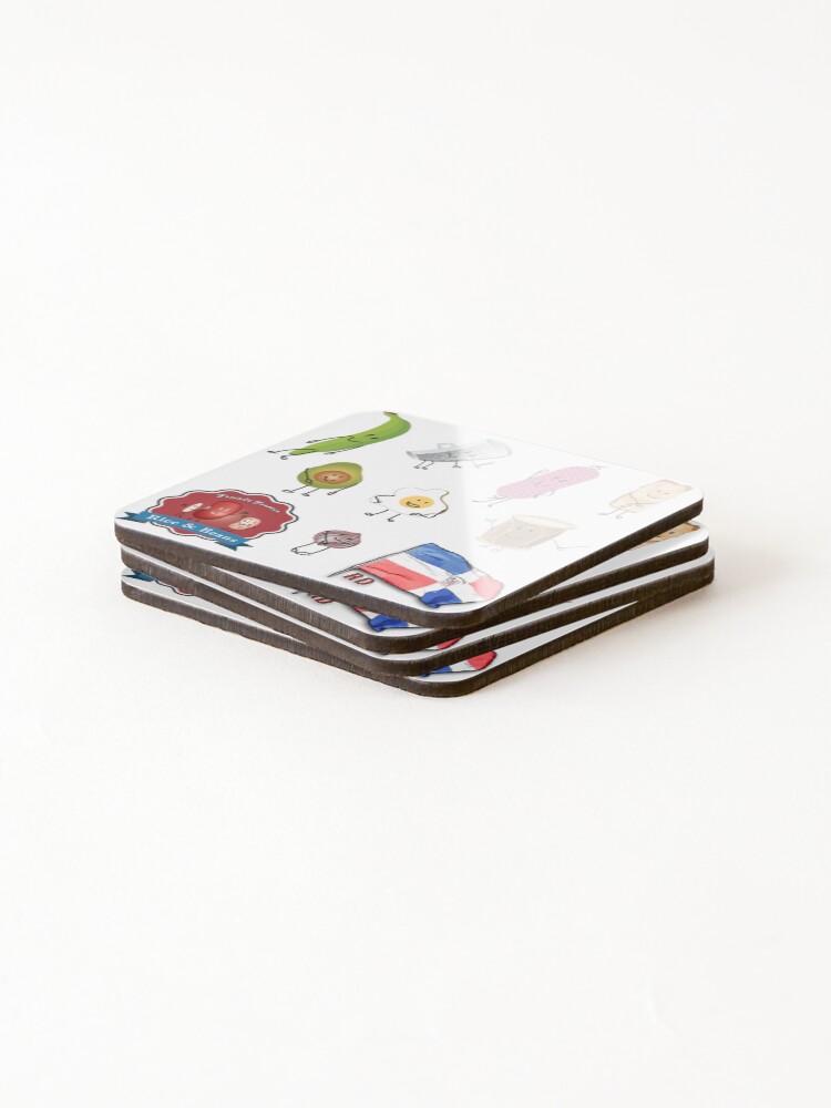 Thumbnail 4 of 5, Coasters (Set of 4), Mini Sticker Pack : ) designed and sold by Rosedoggz.