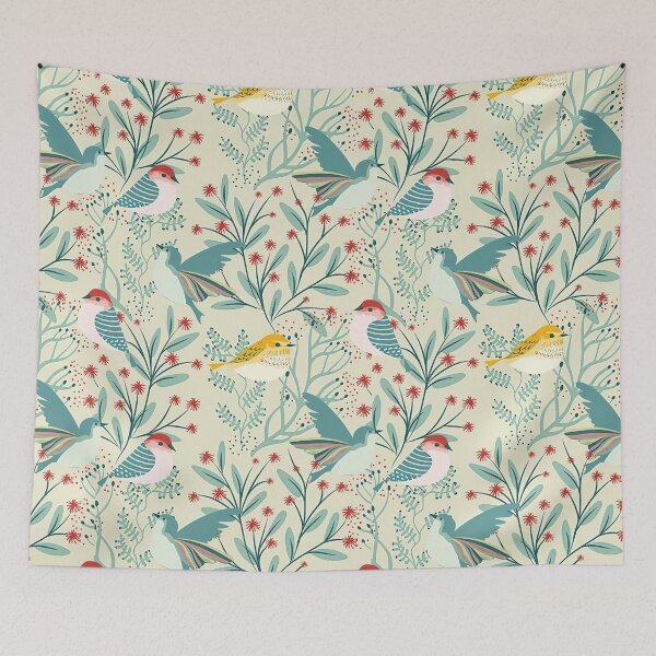 Item preview, Blue Birds Floral designed and sold by SweetPea49.