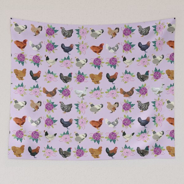 Item preview, Purple Floral Chicken designed and sold by SweetPea49.