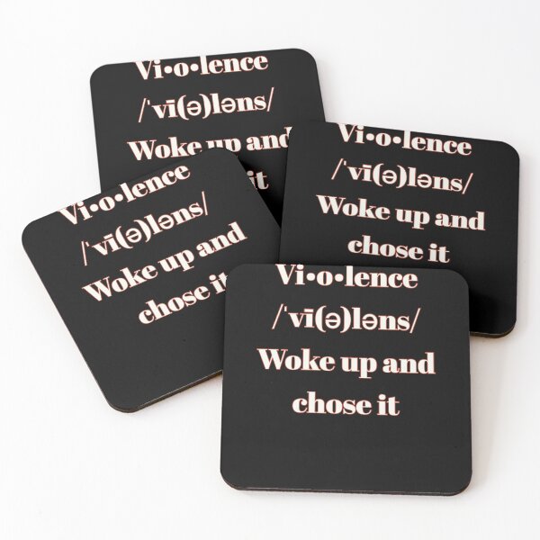 Item preview, Violence definition, Woke up and chose (Brown White Text) designed and sold by SacredsDesigns.