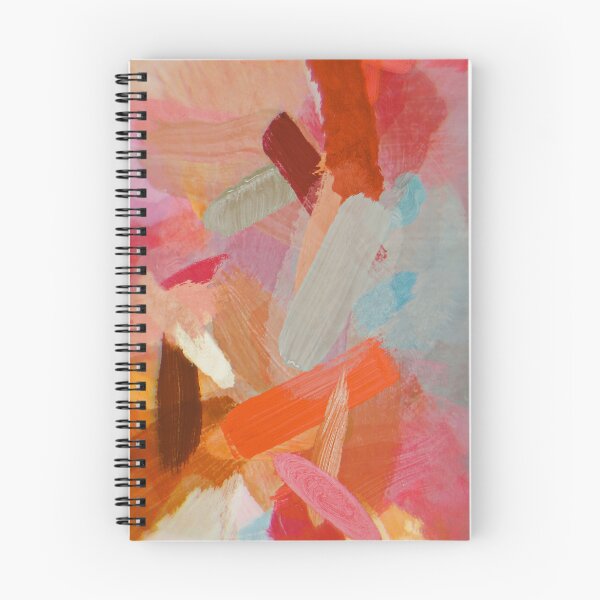 Item preview, abstract splatter brush stroke painting texture background in orange pink brown designed and sold by Mrvell.