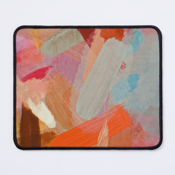 Item preview, abstract splatter brush stroke painting texture background in orange pink brown designed and sold by Mrvell.