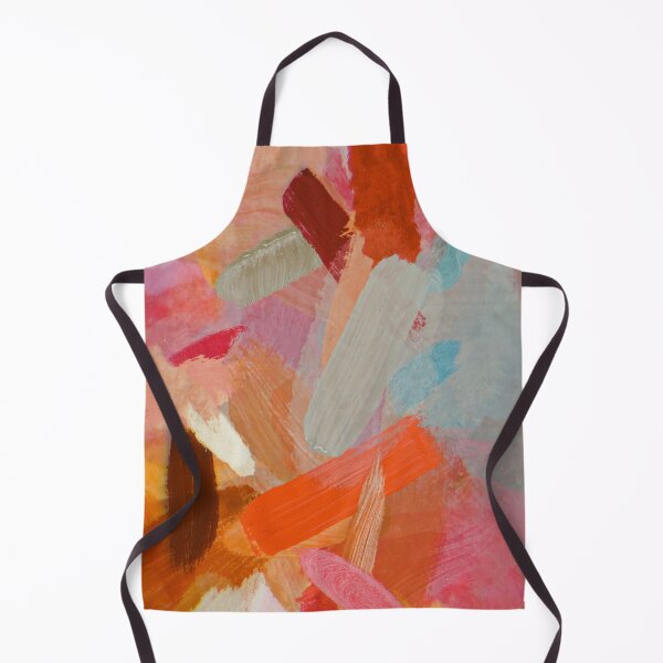Item preview, abstract splatter brush stroke painting texture background in orange pink brown designed and sold by Mrvell.