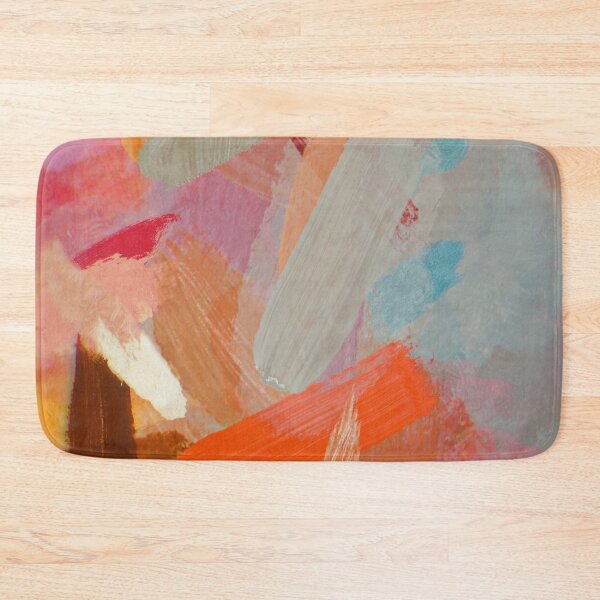 Item preview, abstract splatter brush stroke painting texture background in orange pink brown designed and sold by Mrvell.