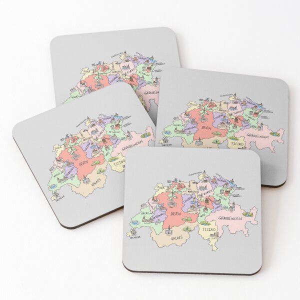 Item preview, Colorful Map of Switzerland  designed and sold by Sheridan T.