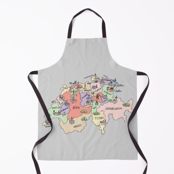 Item preview, Colorful Map of Switzerland designed and sold by Sheridan T.