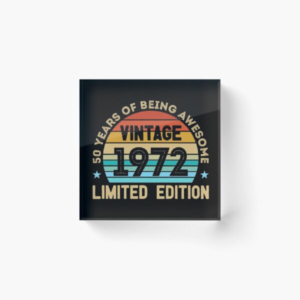 Item preview, 50th birthday gift 50 years of being Awesome vintage 1972 limited edition designed and sold by Tarun Bisht.