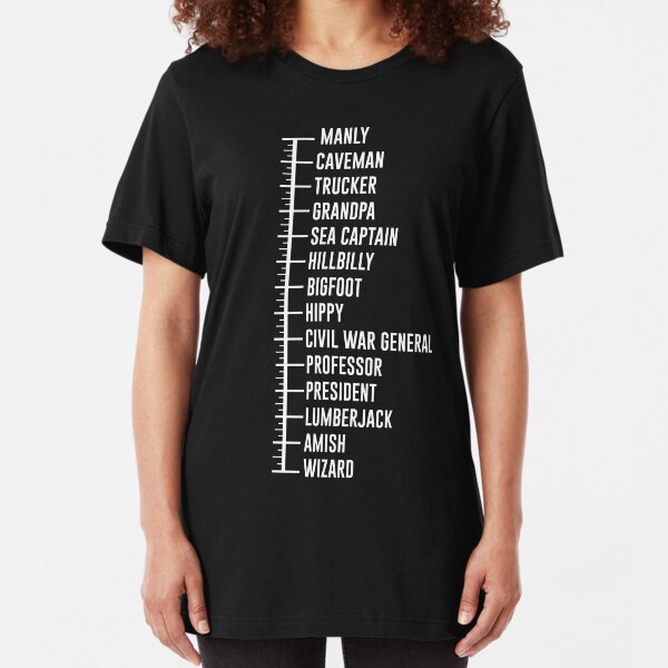 Beard Chart Slim Fit T-Shirt