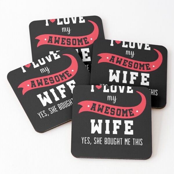 Item preview, I Love My Awesome Wife She Bought Me This Funny Valentines Day For Wife Husband Couple designed and sold by JooArtPrints  ★★★★★.
