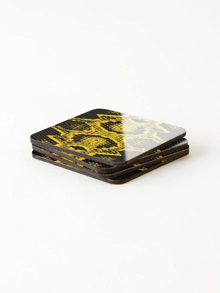 Thumbnail 4 of 5, Coasters (Set of 4), Python Skin designed and sold by DesignFantazia.