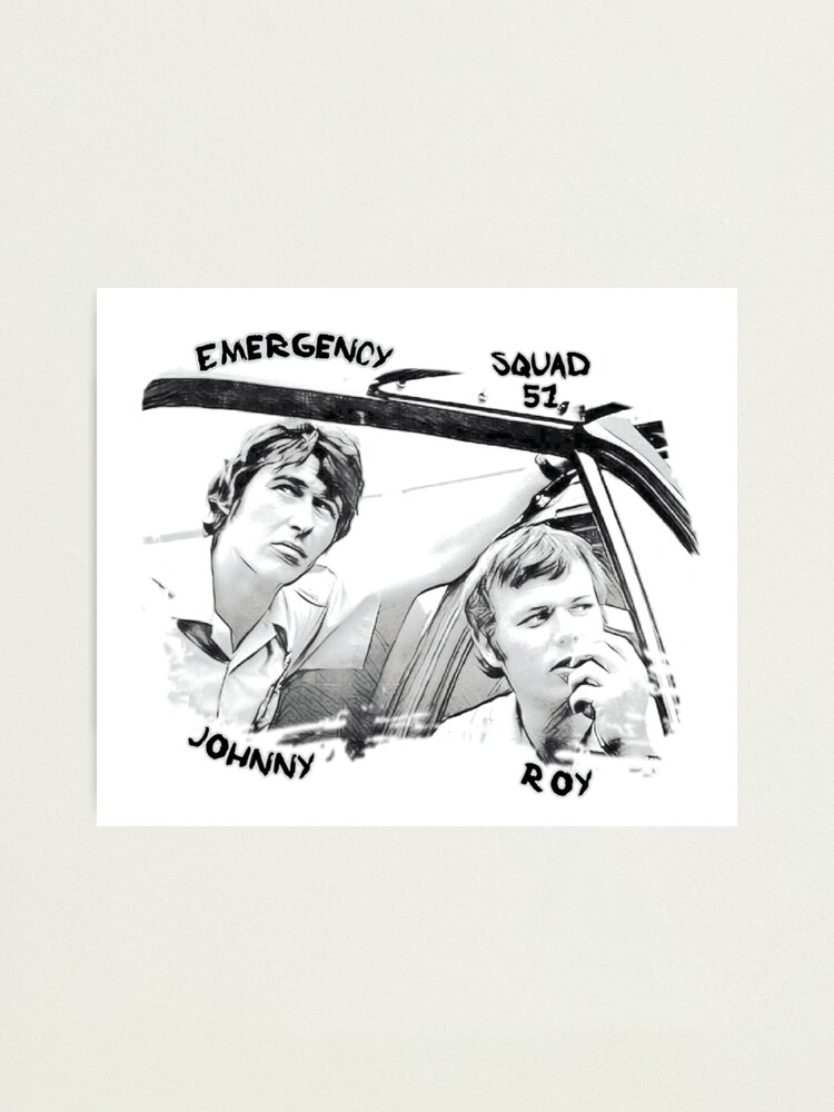 "Emergency TV Show Roy and Johnny" Photographic Print for Sale by