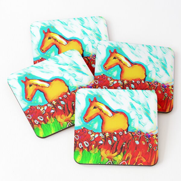 Item preview, Horse in a field yellow and orange designed and sold by Jacinta hunt.