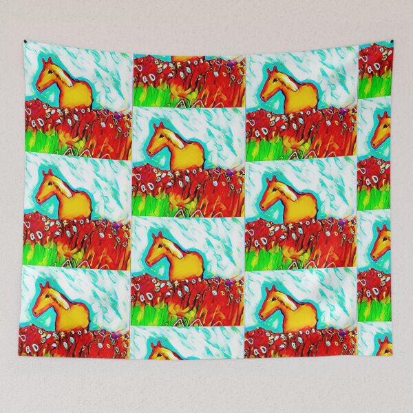 Item preview, Horse in a field yellow and orange designed and sold by Jacinta hunt.