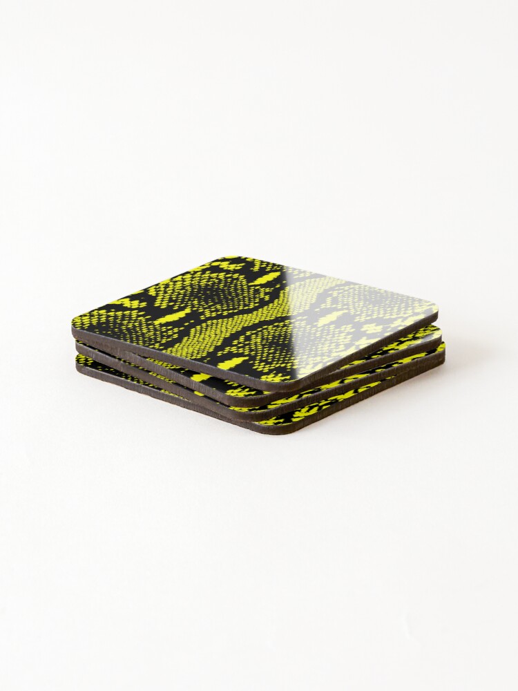 Thumbnail 4 of 5, Coasters (Set of 4), Python Skin designed and sold by DesignFantazia.
