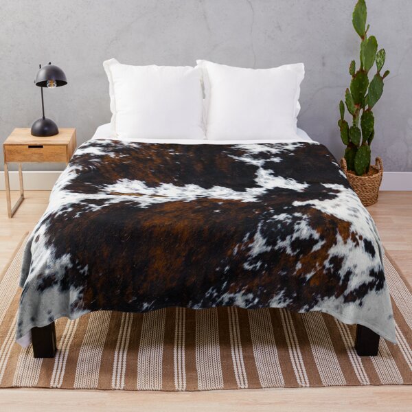 Spotty luxurious cowhide Throw Blanket
