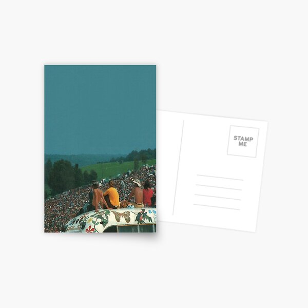 woodstock crowd Postcard