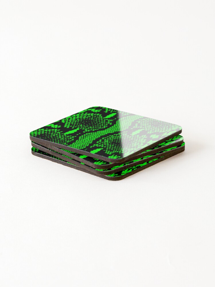 Thumbnail 4 of 5, Coasters (Set of 4), Python Skin designed and sold by DesignFantazia.