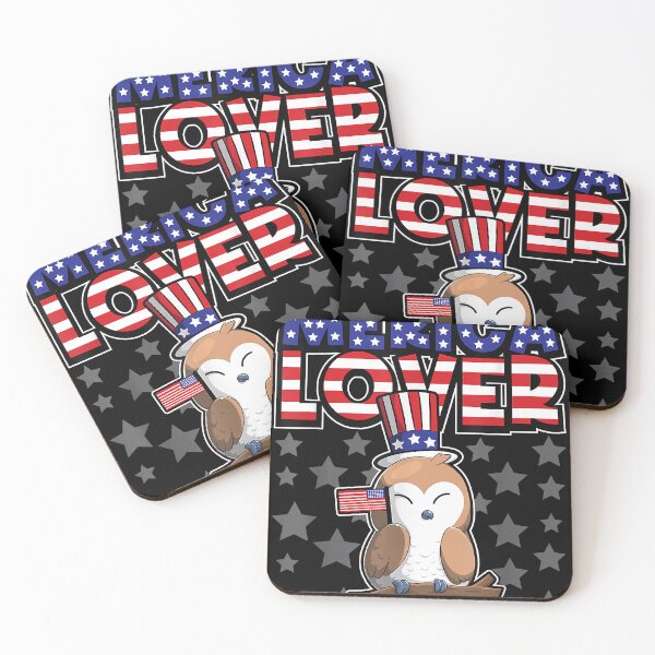 Item preview, Merica Lover - Happy Fourth Of July - Owl USA Flag  designed and sold by teiaraan.