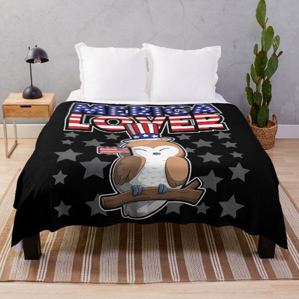 Item preview, Merica Lover - Happy Fourth Of July - Owl USA Flag  designed and sold by teiaraan.