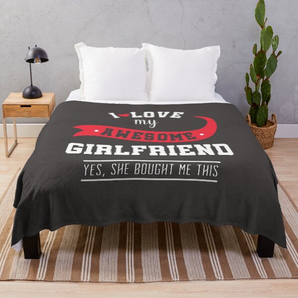 Item preview, I Love My Awesome Girlfriend She Bought Me This Funny Valentines Day For Boyfriend Girlfriend Couple designed and sold by JooArtPrints ★★★★★.
