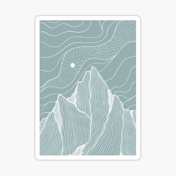 White wind peak Sticker