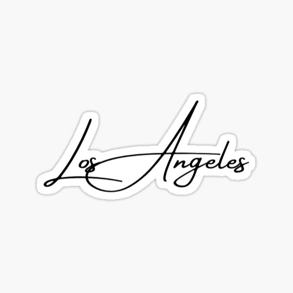 LA, Los Angeles Graffiti Black Lettering Sticker for Sale by