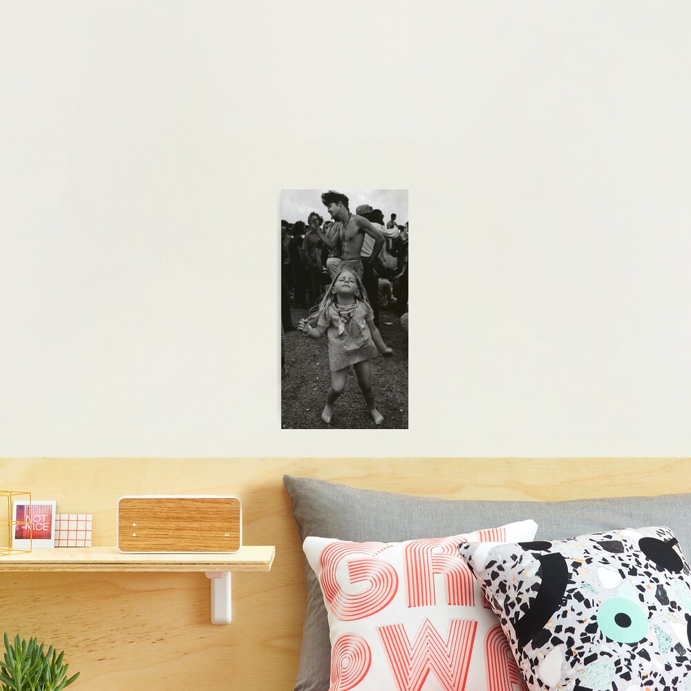 little girl dancing at woodstock Photographic Print