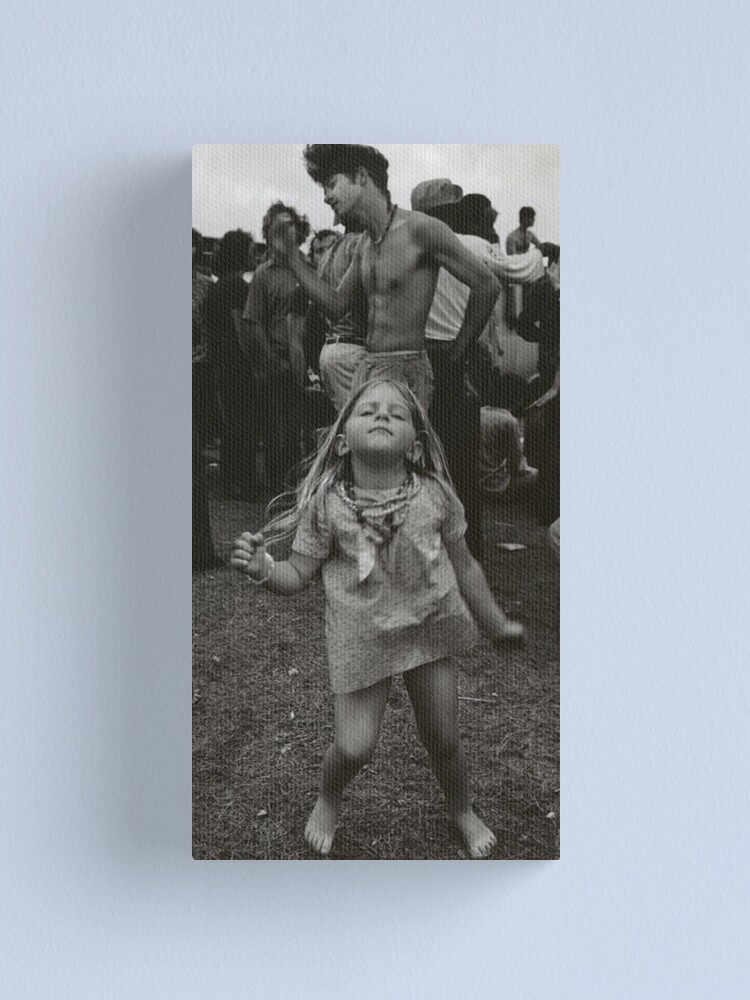 Alternate view of little girl dancing at woodstock Canvas Print