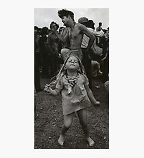 little girl dancing at woodstock Photographic Print