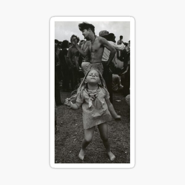 Item preview, little girl dancing at woodstock designed and sold by eurodads.