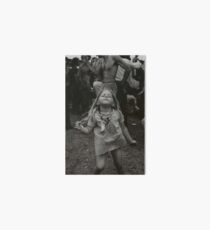 little girl dancing at woodstock Art Board