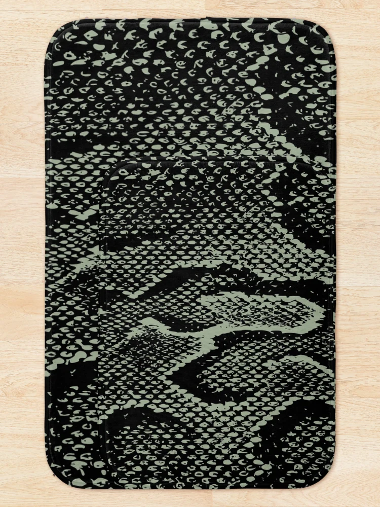 Thumbnail 5 of 6, Bath Mat, Python Skin designed and sold by DesignFantazia.