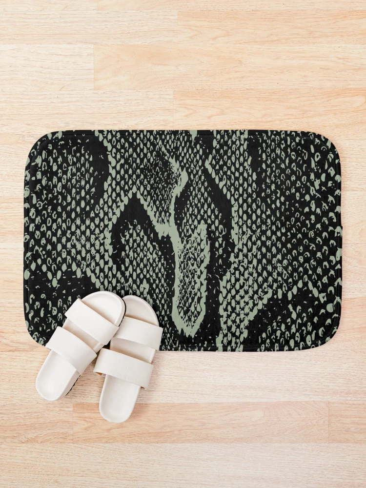 Thumbnail 1 of 6, Bath Mat, Python Skin designed and sold by DesignFantazia.