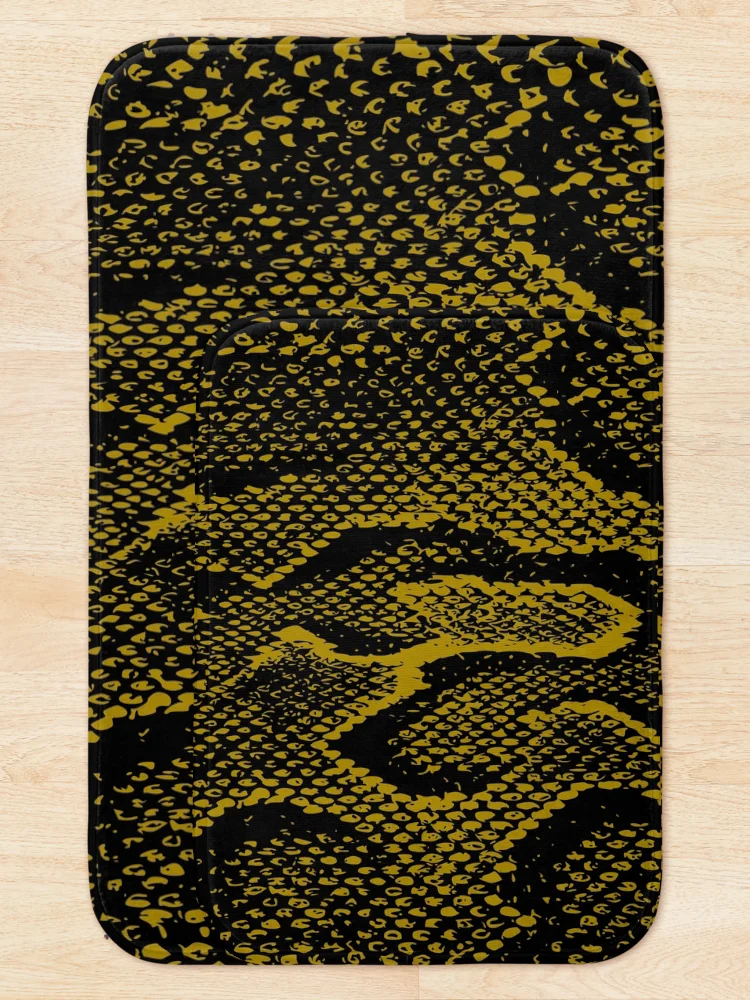 Thumbnail 5 of 6, Bath Mat, Python Skin designed and sold by DesignFantazia.