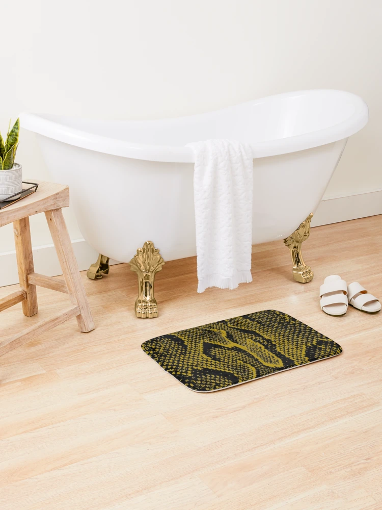 Thumbnail 2 of 6, Bath Mat, Python Skin designed and sold by DesignFantazia.