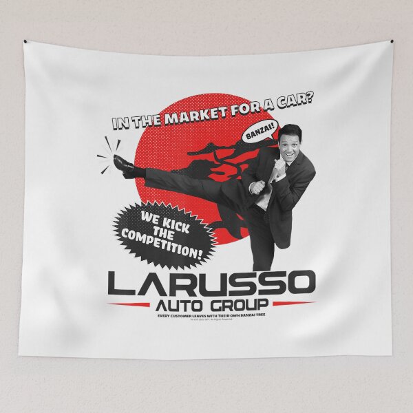Item preview, Cobra Kai LARusso Auto Group Ad T-Shirt designed and sold by Lexie Reed.
