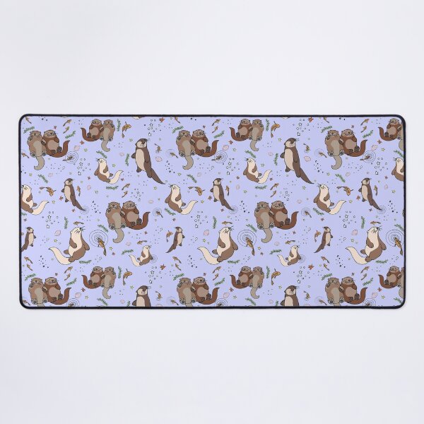 Item preview, Cute Otters Water Ripple Fishes designed and sold by SweetTea4U.