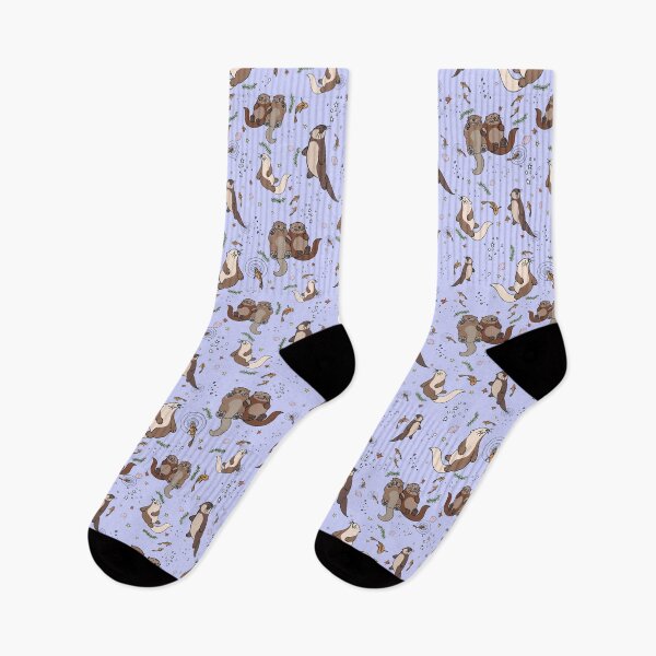 Item preview, Cute Otters Water Ripple Fishes designed and sold by SweetTea4U.