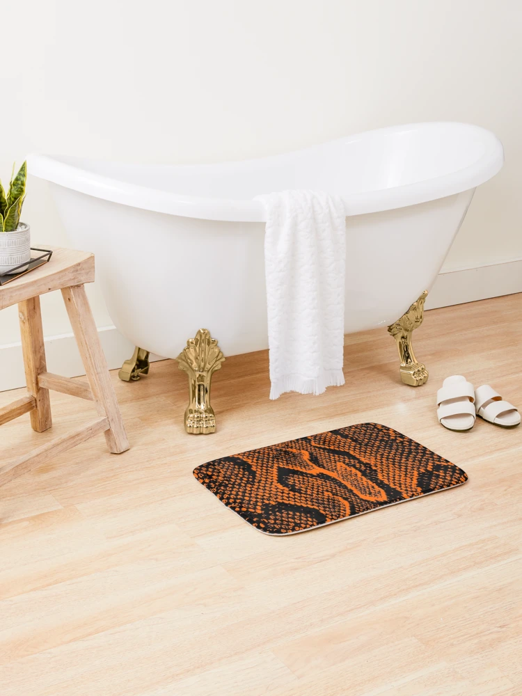 Thumbnail 2 of 6, Bath Mat, Python Skin designed and sold by DesignFantazia.