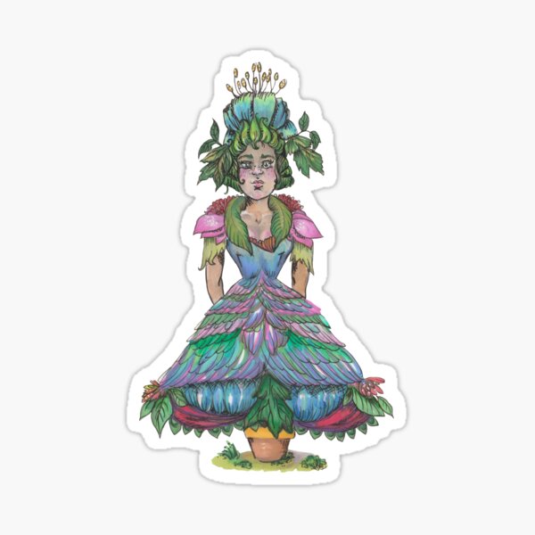 blooming flowerpot femme Sticker