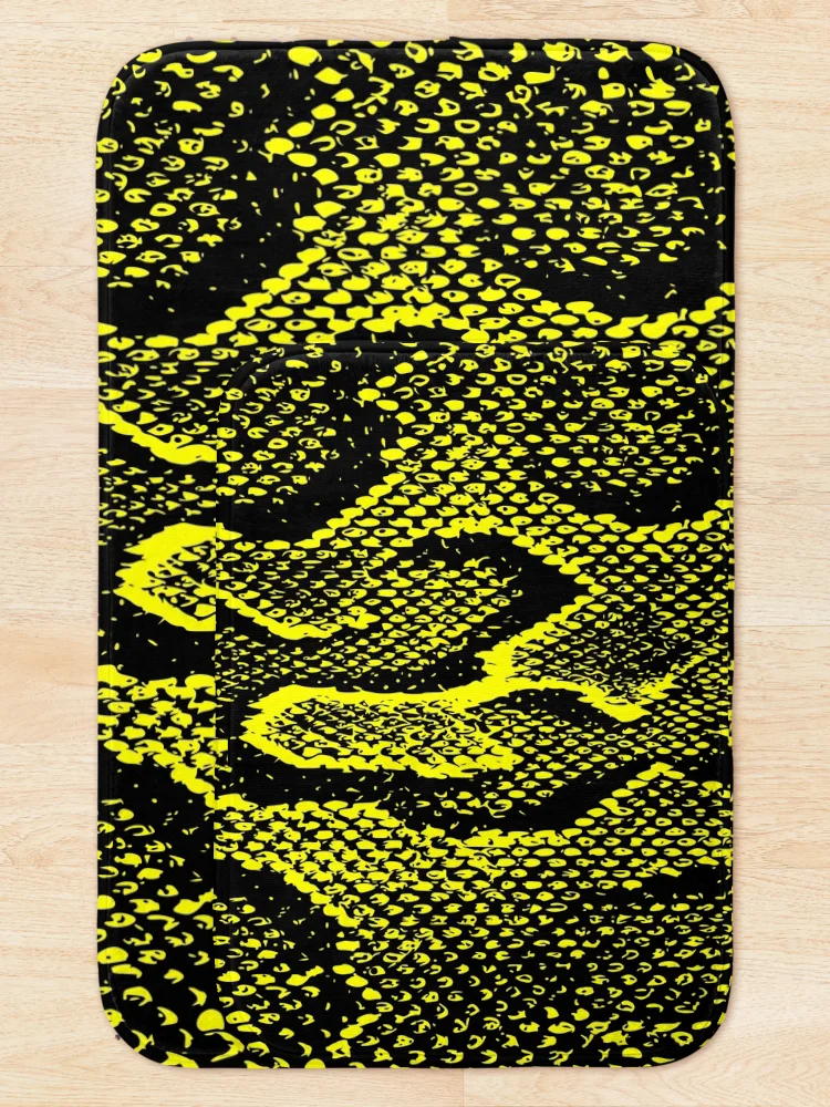 Thumbnail 5 of 6, Bath Mat, Python Skin designed and sold by DesignFantazia.