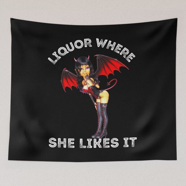 Item preview, Funny Liquor  Where She Likes it Devil Girl designed and sold by RGRamsey.