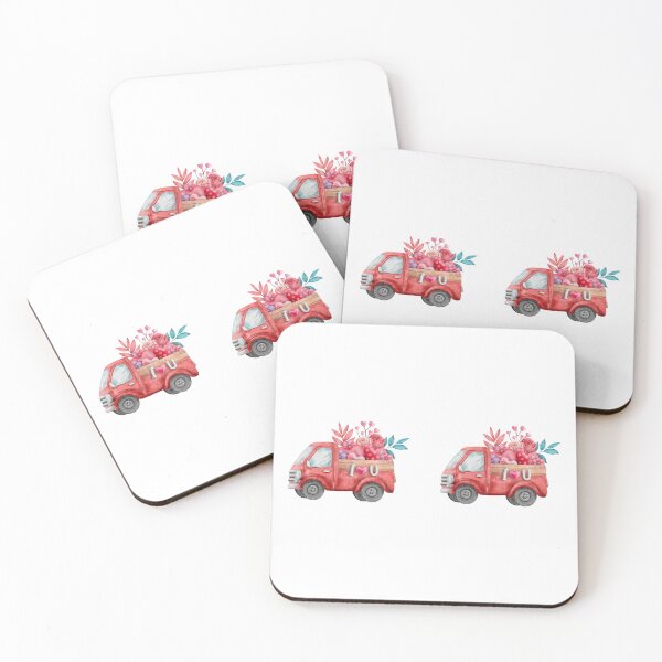 Item preview, Cute Love Truck with Heart Cargo Watercolor TwoTone  designed and sold by TwinkleBaby.